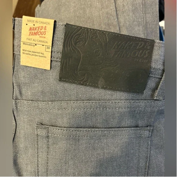 NAKED & FAMOUS DENIM Jeans
Weird Guy - Grey Selvedge Sz 30 - Picture 5 of 9